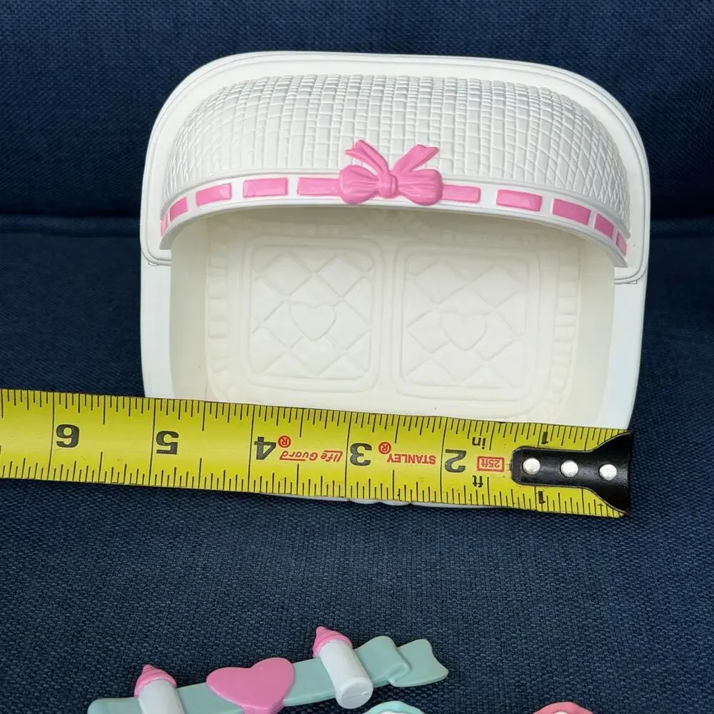 Playskool Precious Twins Nursery Dollhouse Vtg Mother Babies Bassinet Bottle Toy